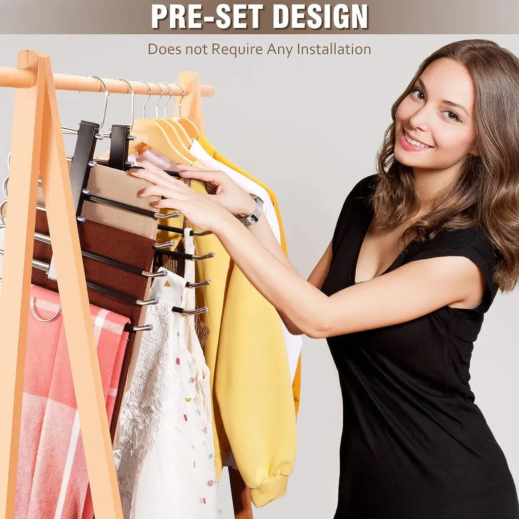 4 Pcs Space Saving Trouser hangers