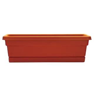 Ames Dynamic Design 24″ Rolled Rim Window Box, Terracotta