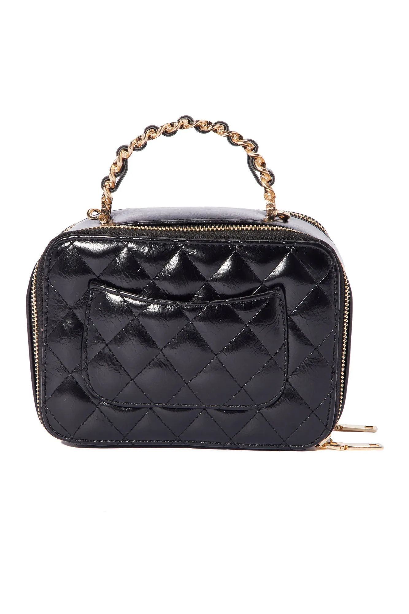 As If Quilted Handbag - Black