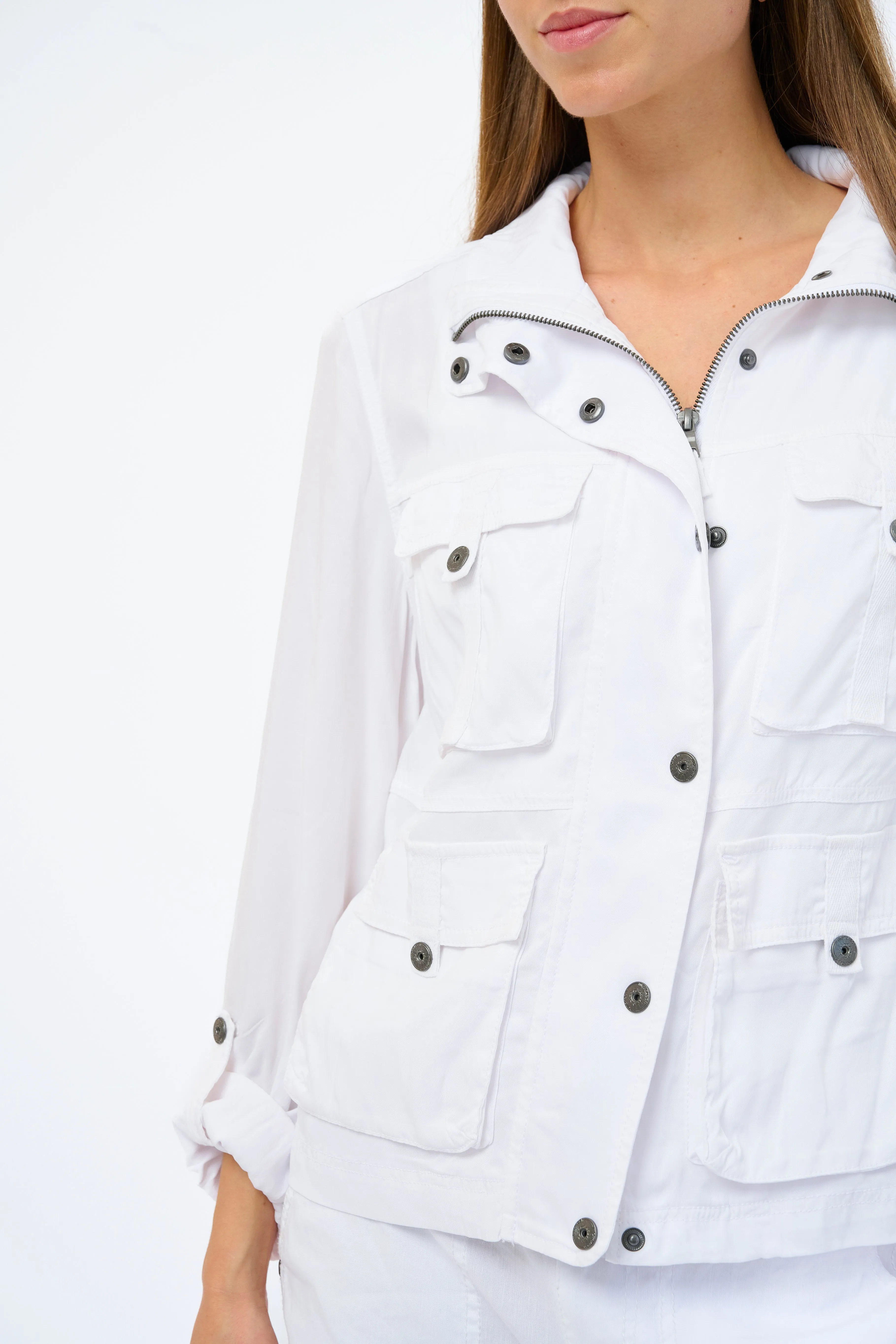 Autumn Stretch Cupro Utility Jacket