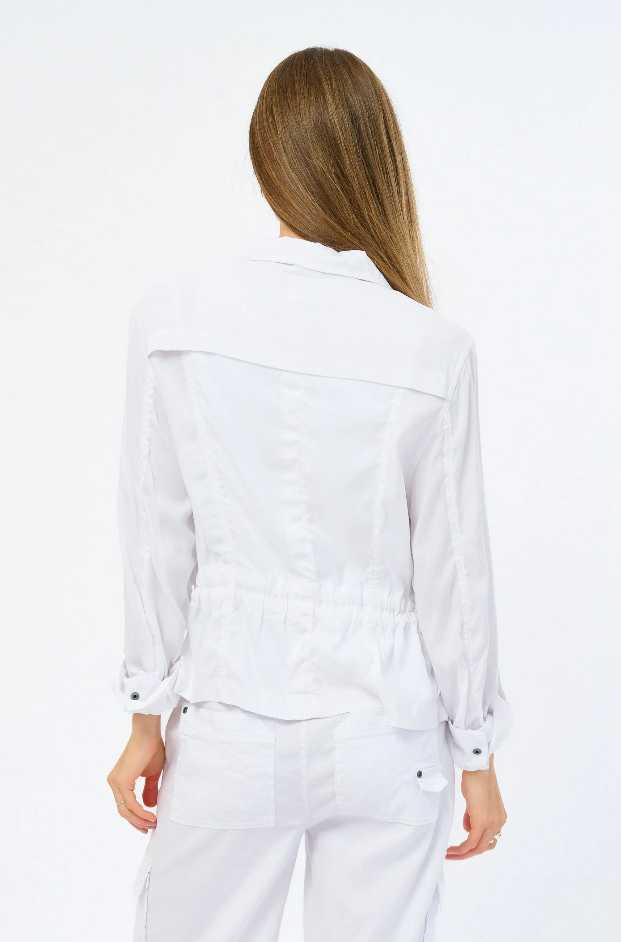Autumn Stretch Cupro Utility Jacket