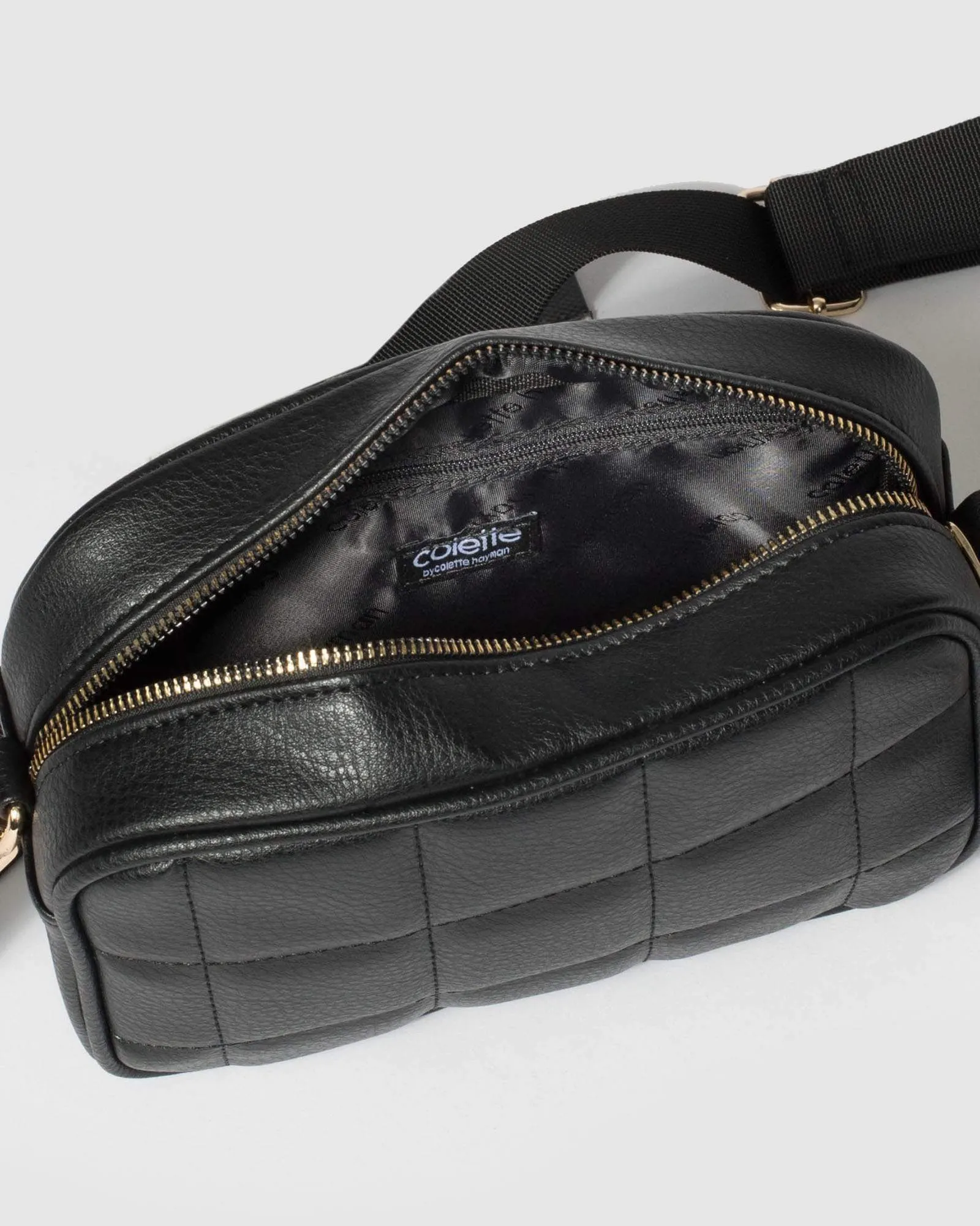 Black Quilted Crossbody Bag