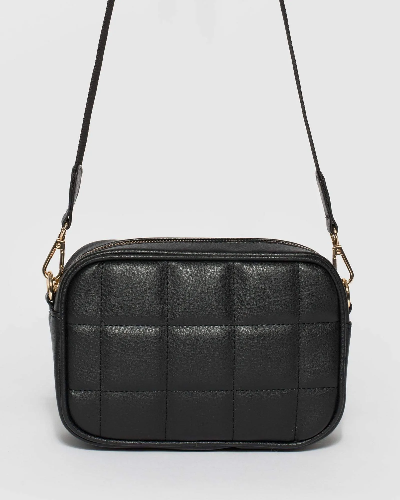 Black Quilted Crossbody Bag