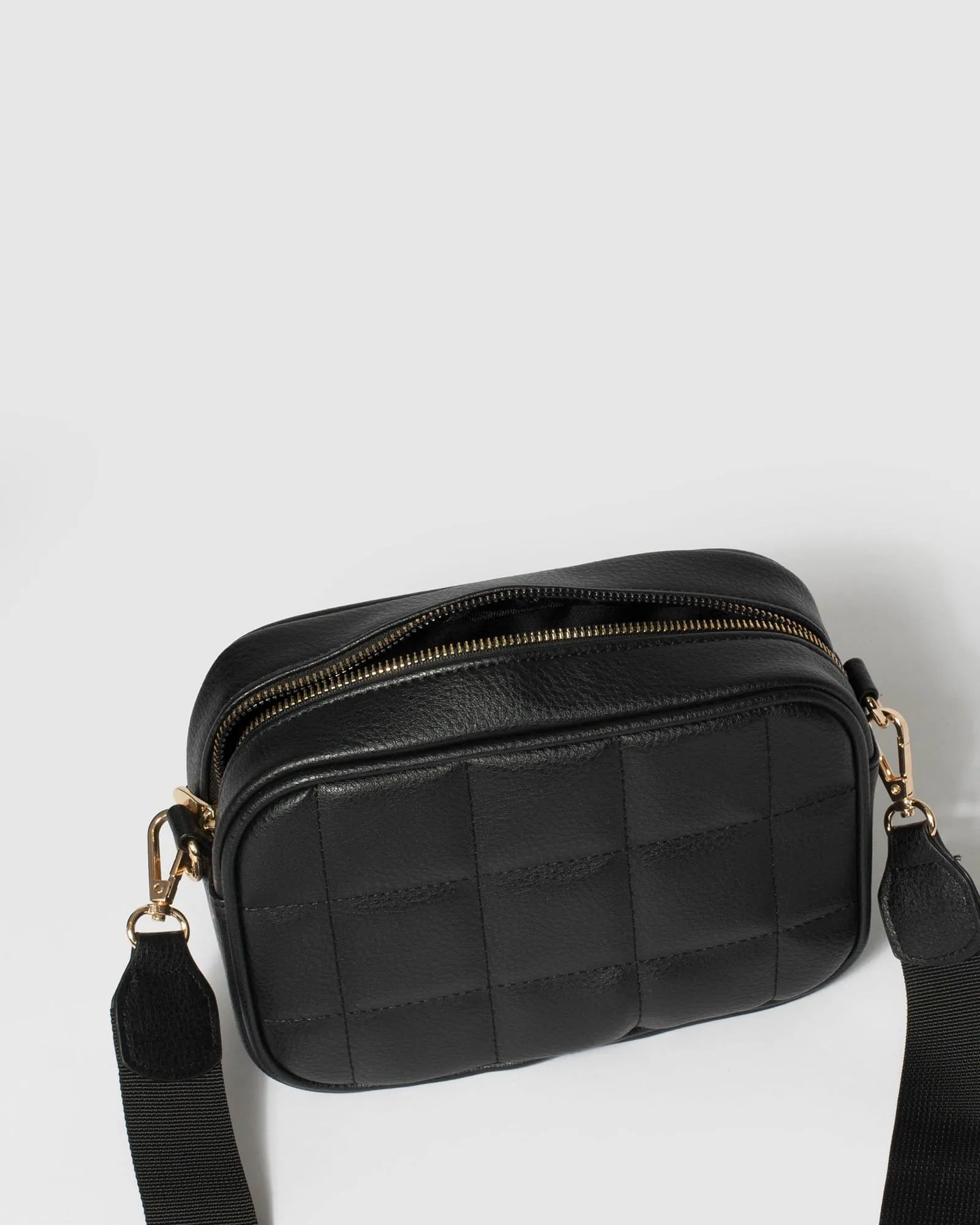 Black Quilted Crossbody Bag