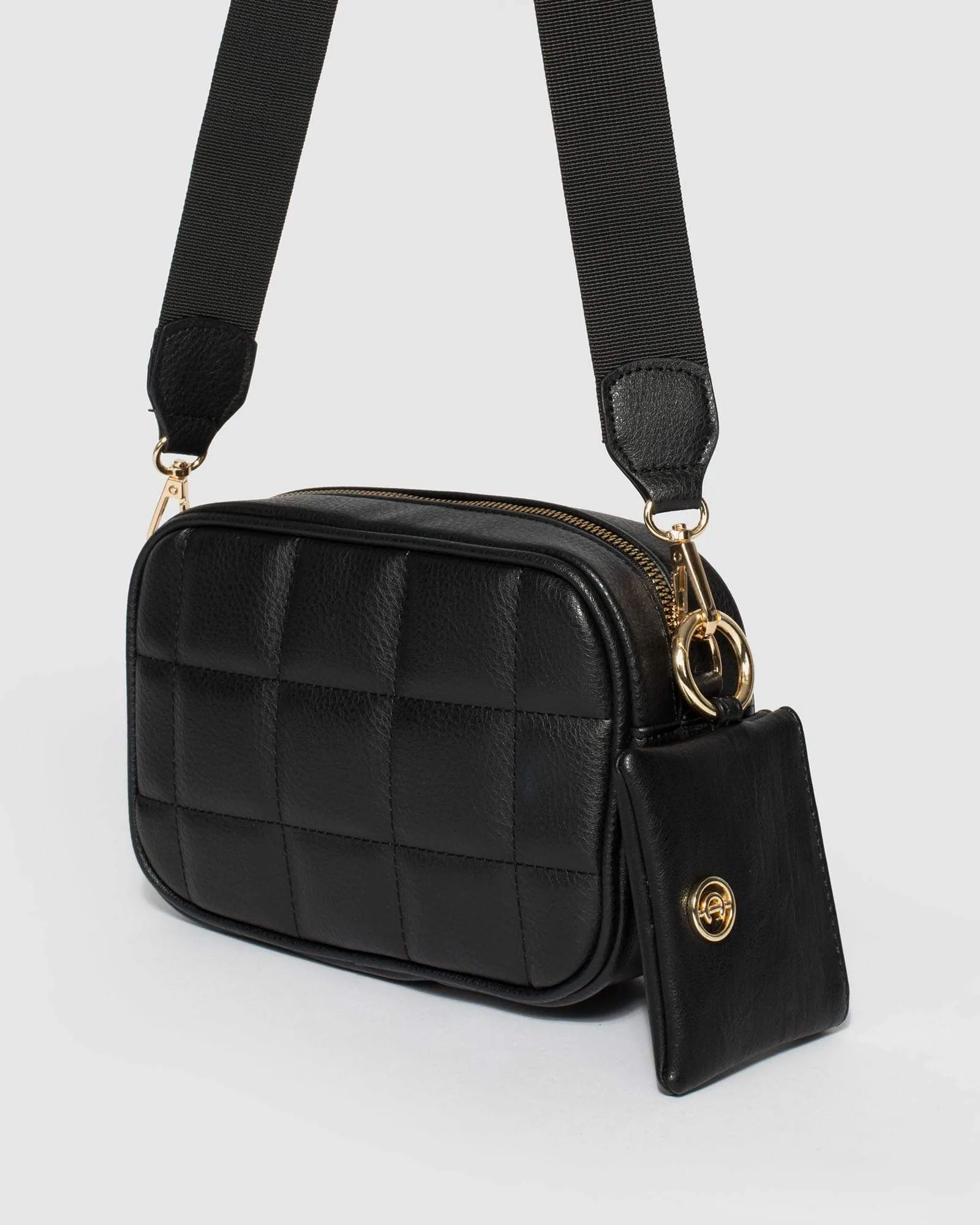 Black Quilted Crossbody Bag