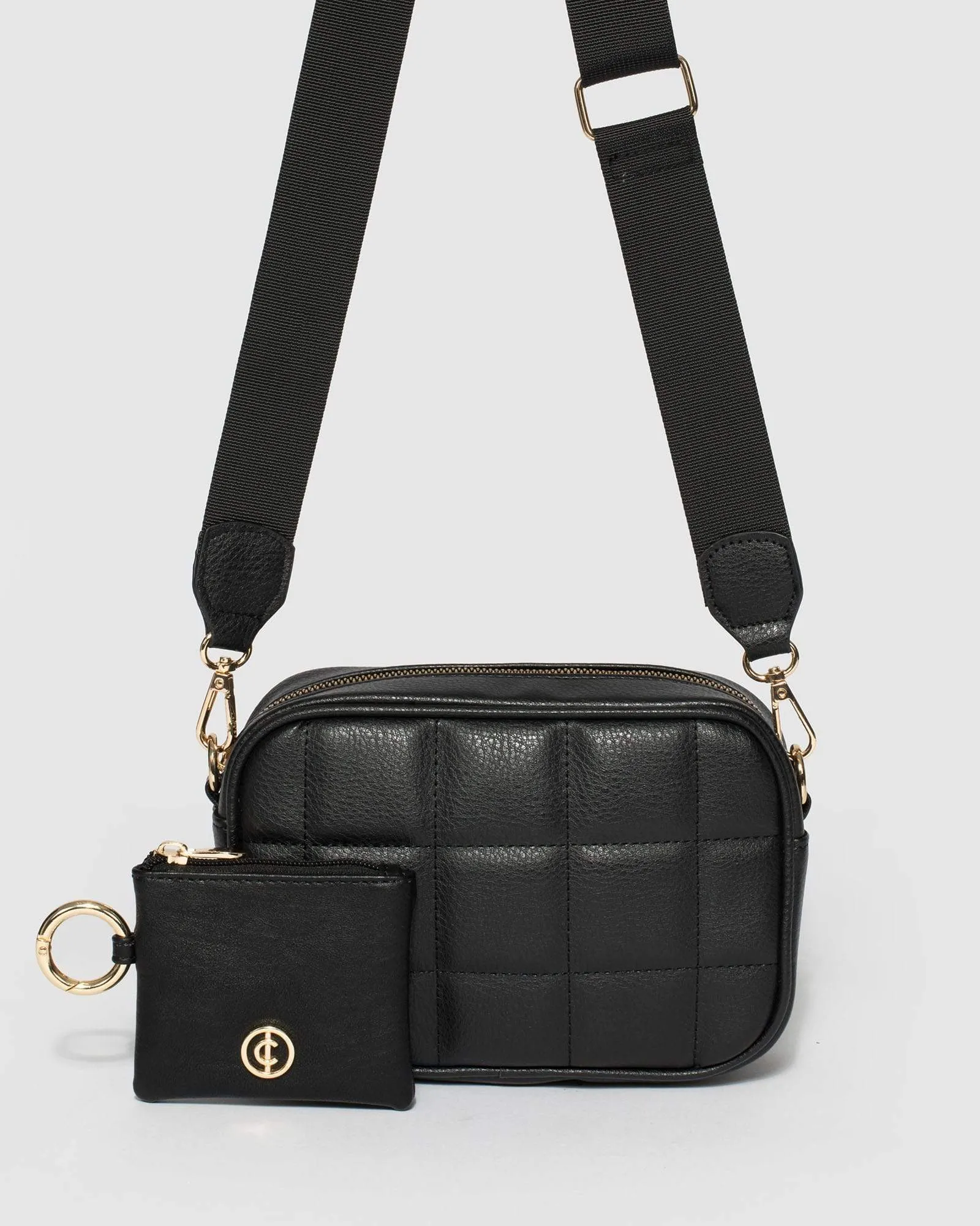 Black Quilted Crossbody Bag