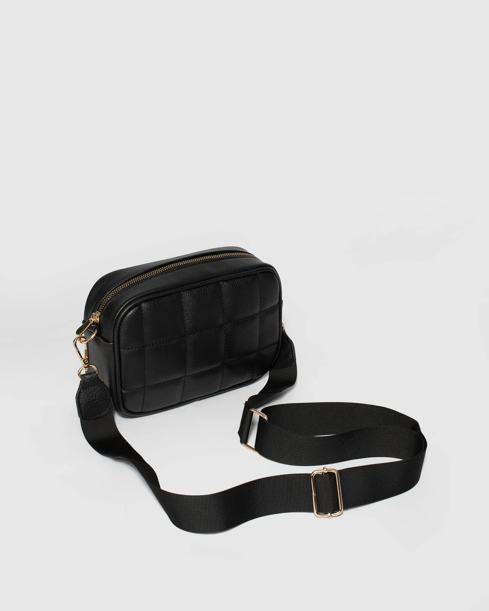 Black Quilted Crossbody Bag