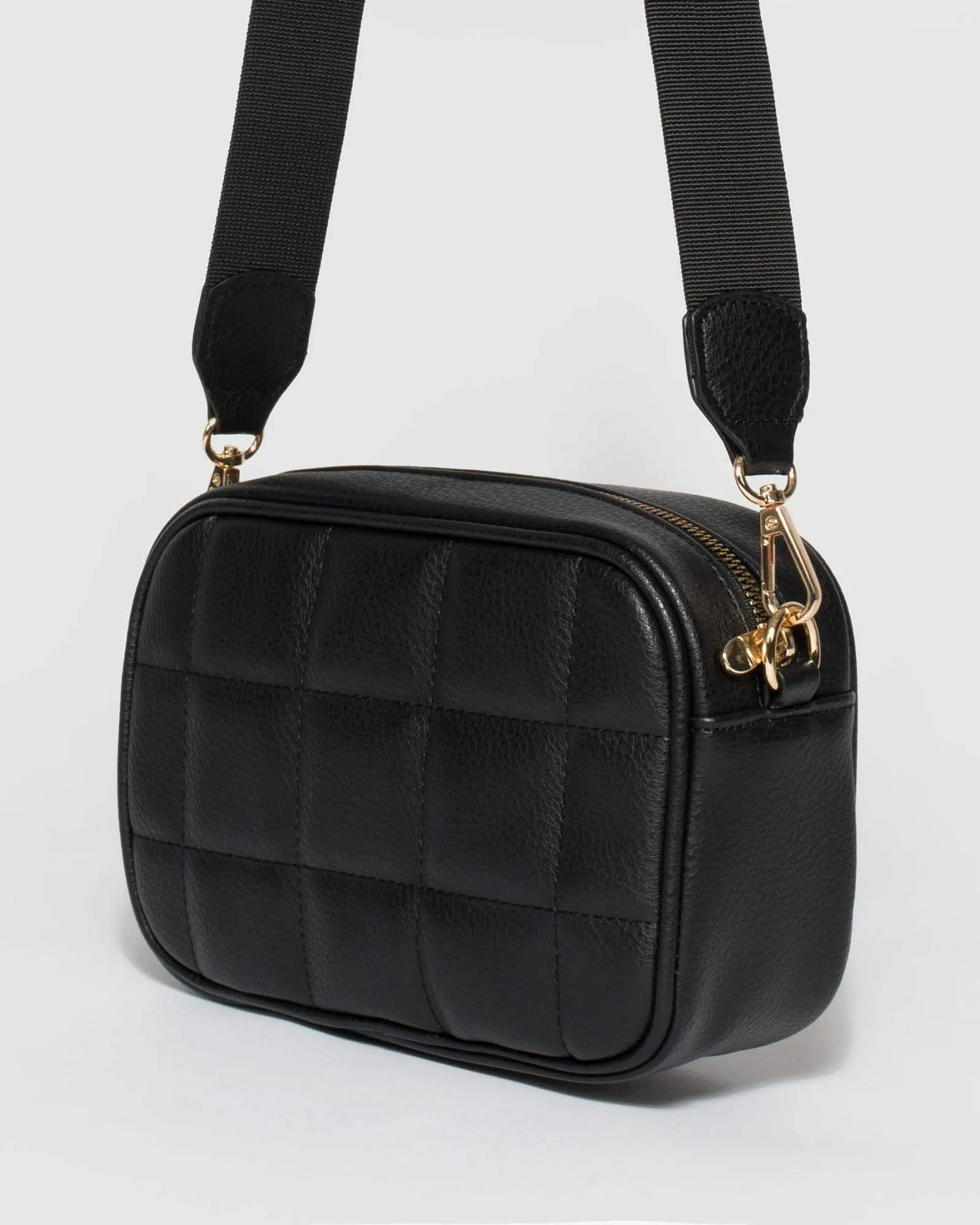 Black Quilted Crossbody Bag