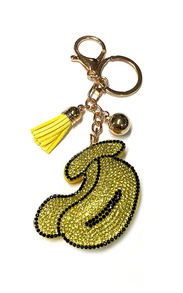 [BOGO] TD0369 Banana with Crystal Stones Key Chain