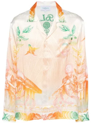 CASABLANCA - Cuban La Monnaie Collar Long Sleeve Shirt