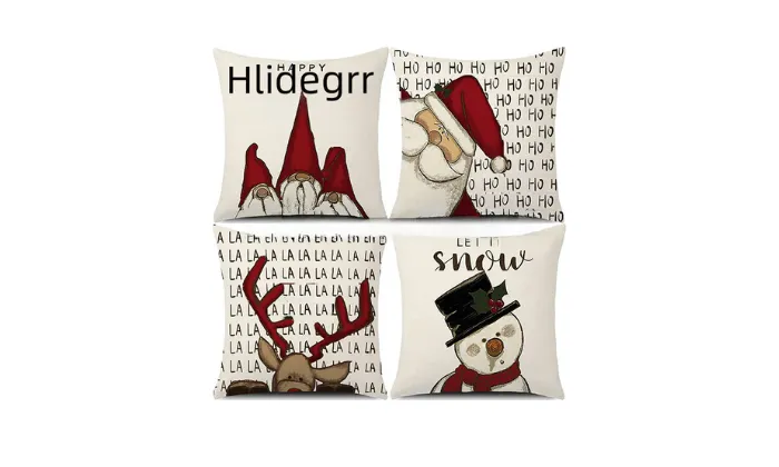 Christmas-Themed Pillowcase Cover Set