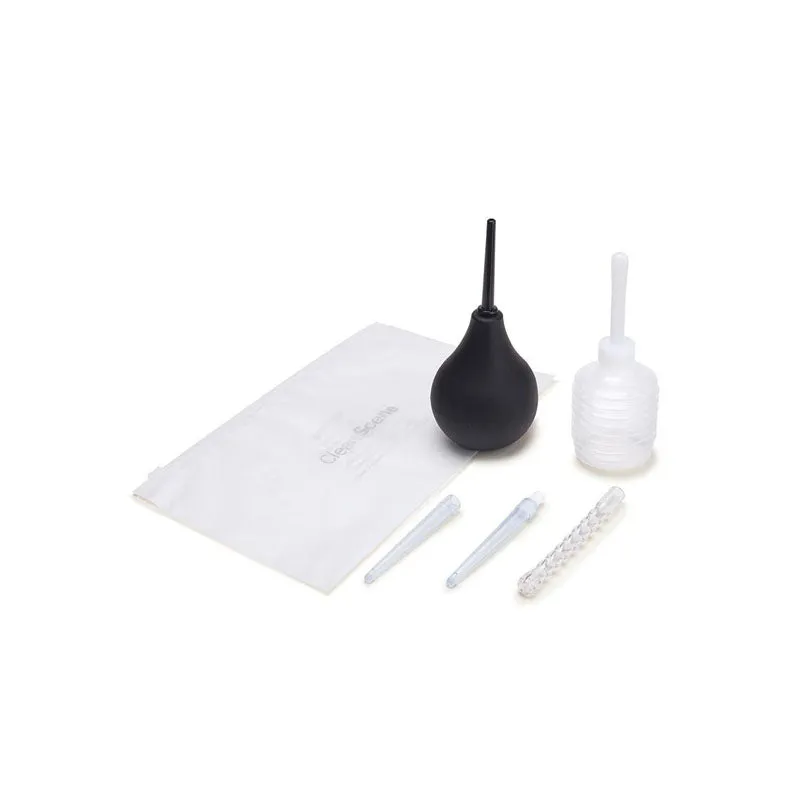 CleanScene 7 Piece Anal Douche Set with Flexible Tip Head-(cs104)
