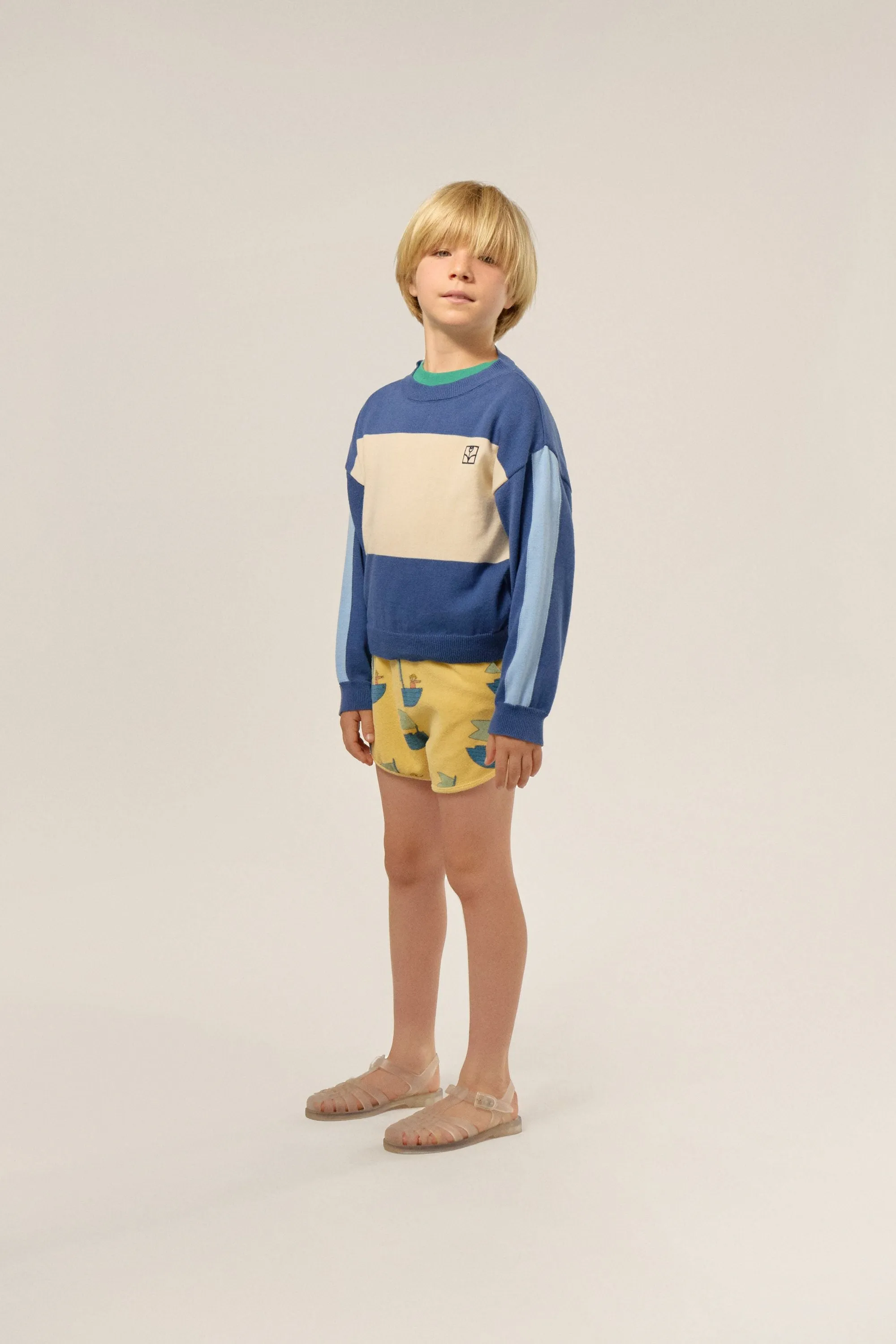 Color Block Sweater in Blue