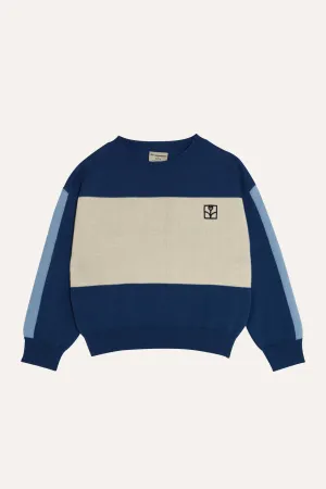 Color Block Sweater in Blue