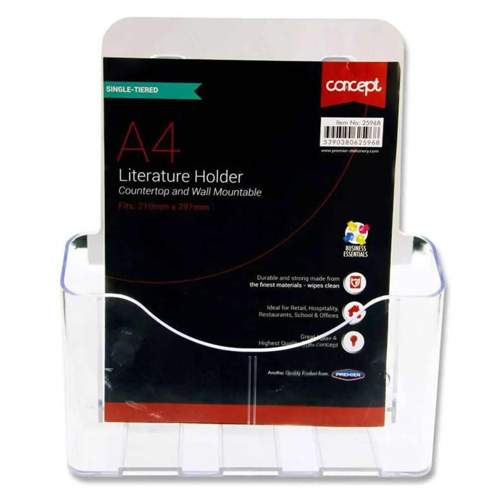 CONCEPT A4 LITERATURE HOLDER SINGLE TIER