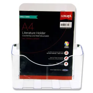 CONCEPT A4 LITERATURE HOLDER SINGLE TIER