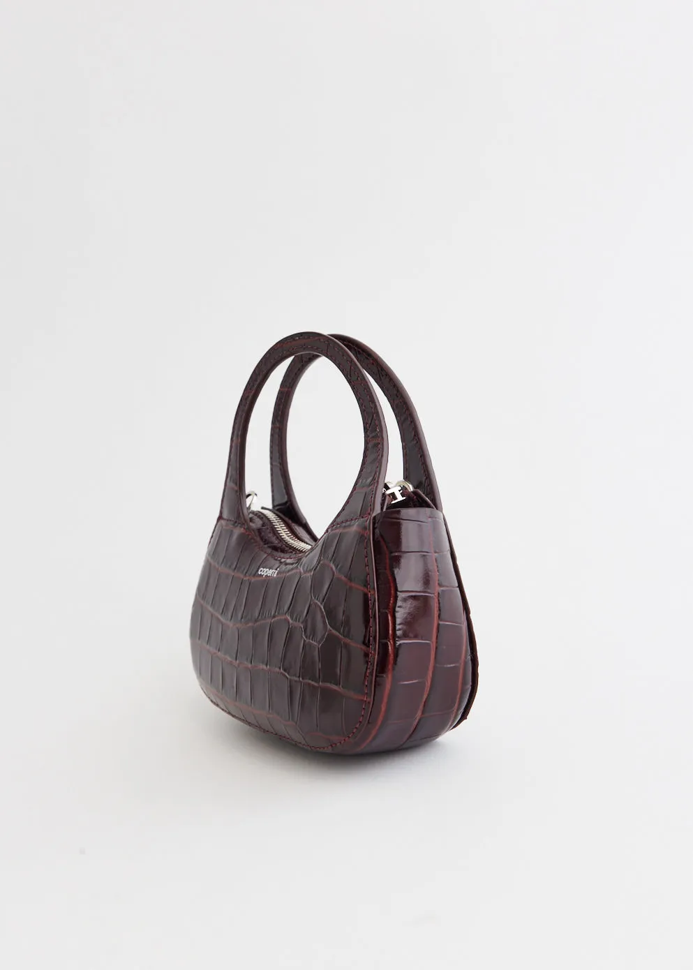 Croco Micro Baguette Swipe Bag