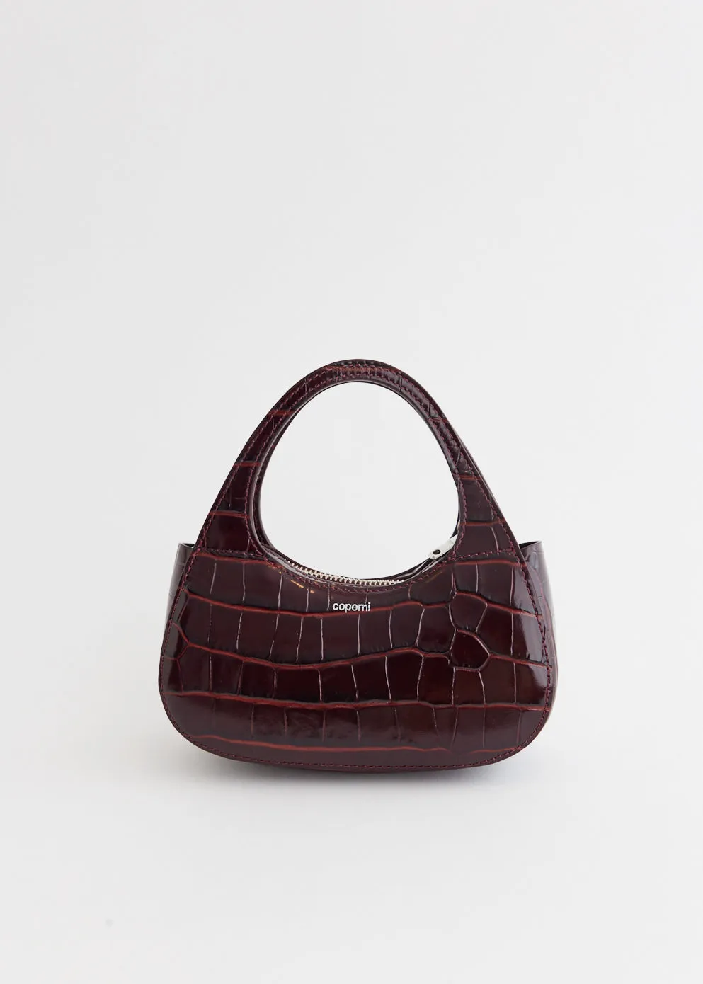 Croco Micro Baguette Swipe Bag