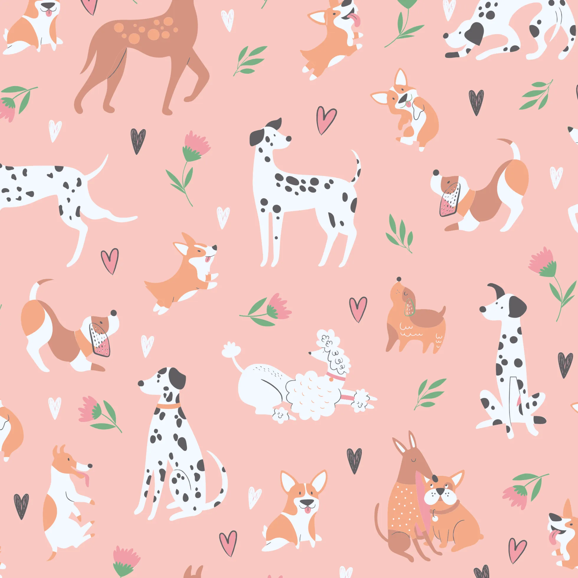 Dalmatian Poodle Puppy Summer Boho Dress