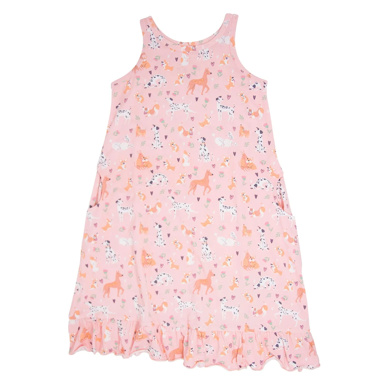 Dalmatian Poodle Puppy Summer Boho Dress