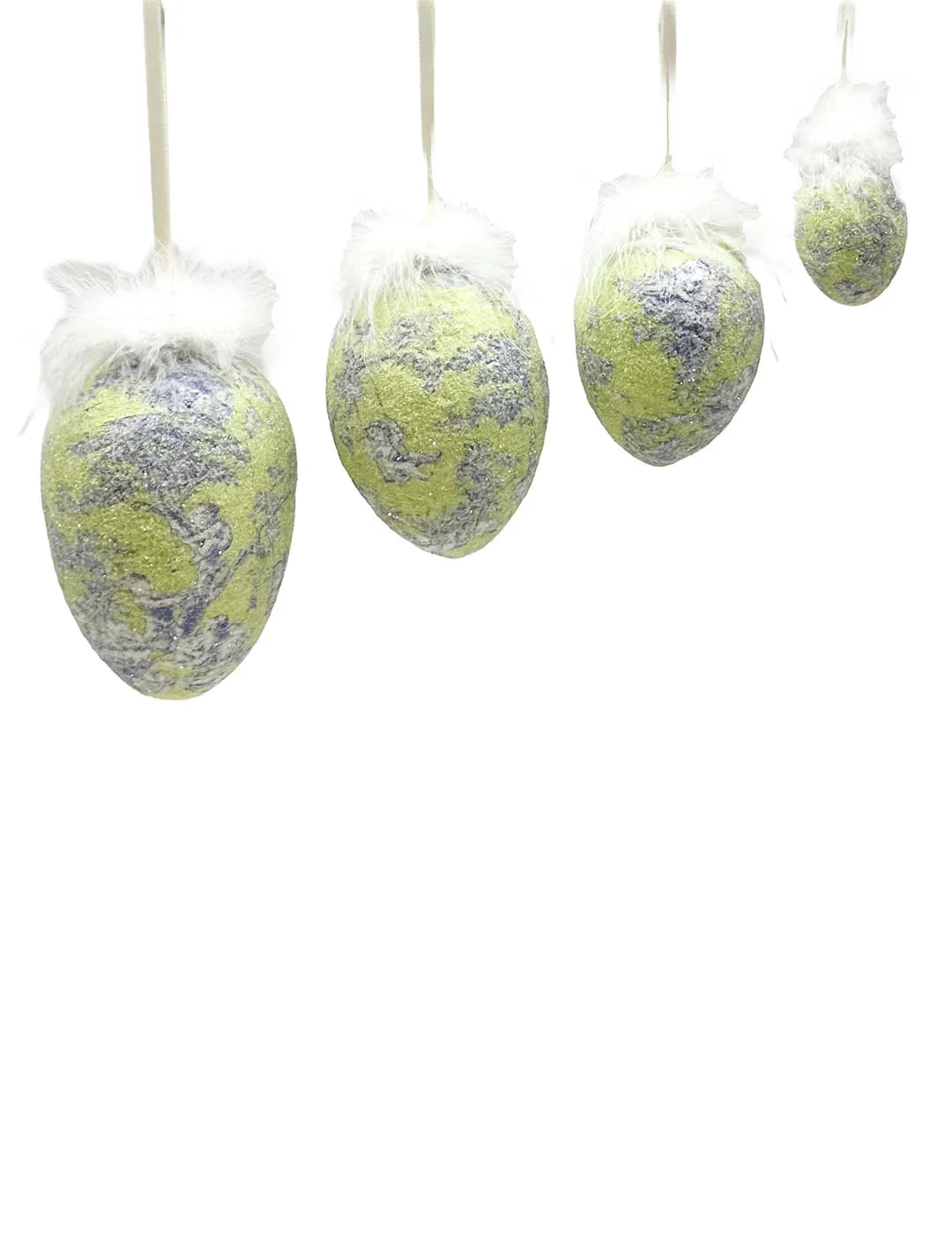 Decoupage Egg Ornament - Medium, Jacobean Floral