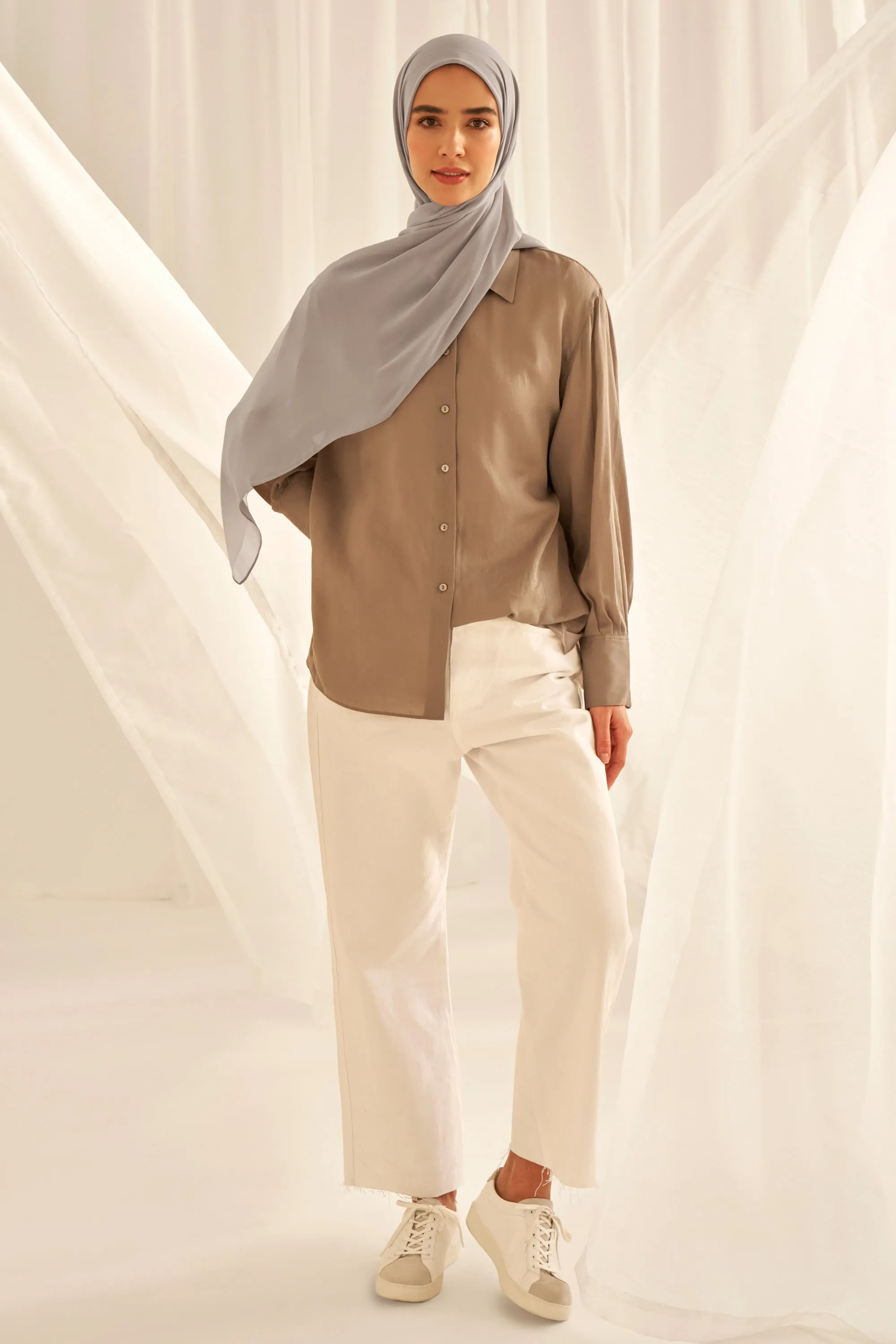 Everyday Chiffon Hijab - Pewter