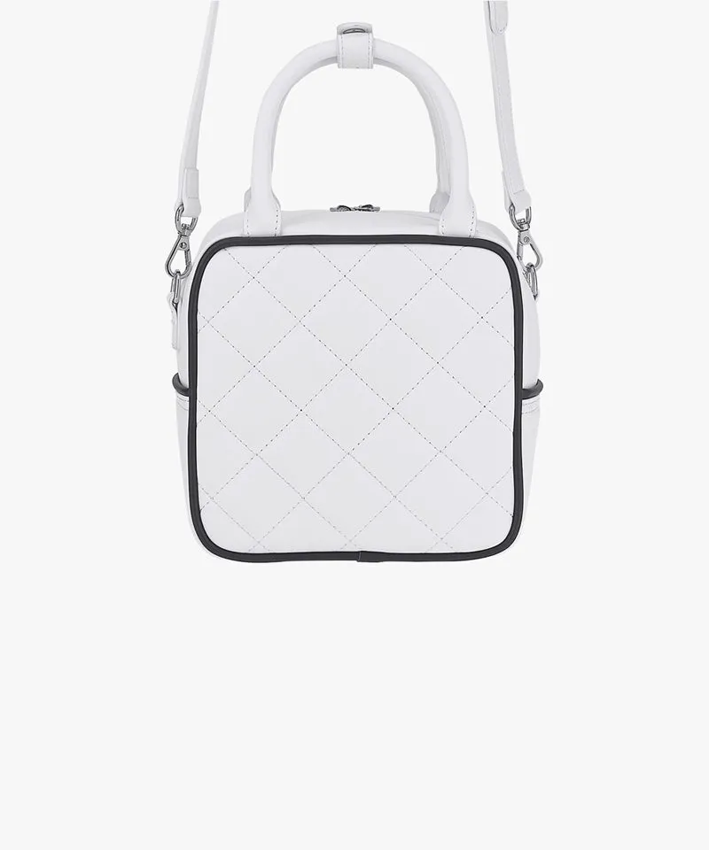 FAIRLIAR Quilted Square Tote Bag - White