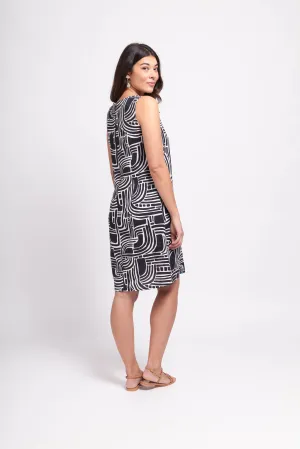 Floral Sun Keyhole Dress with Pockets