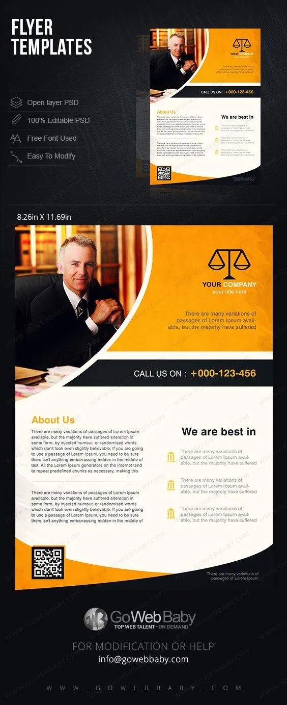 Flyer Templates - Lawyer Services For Website Marketing