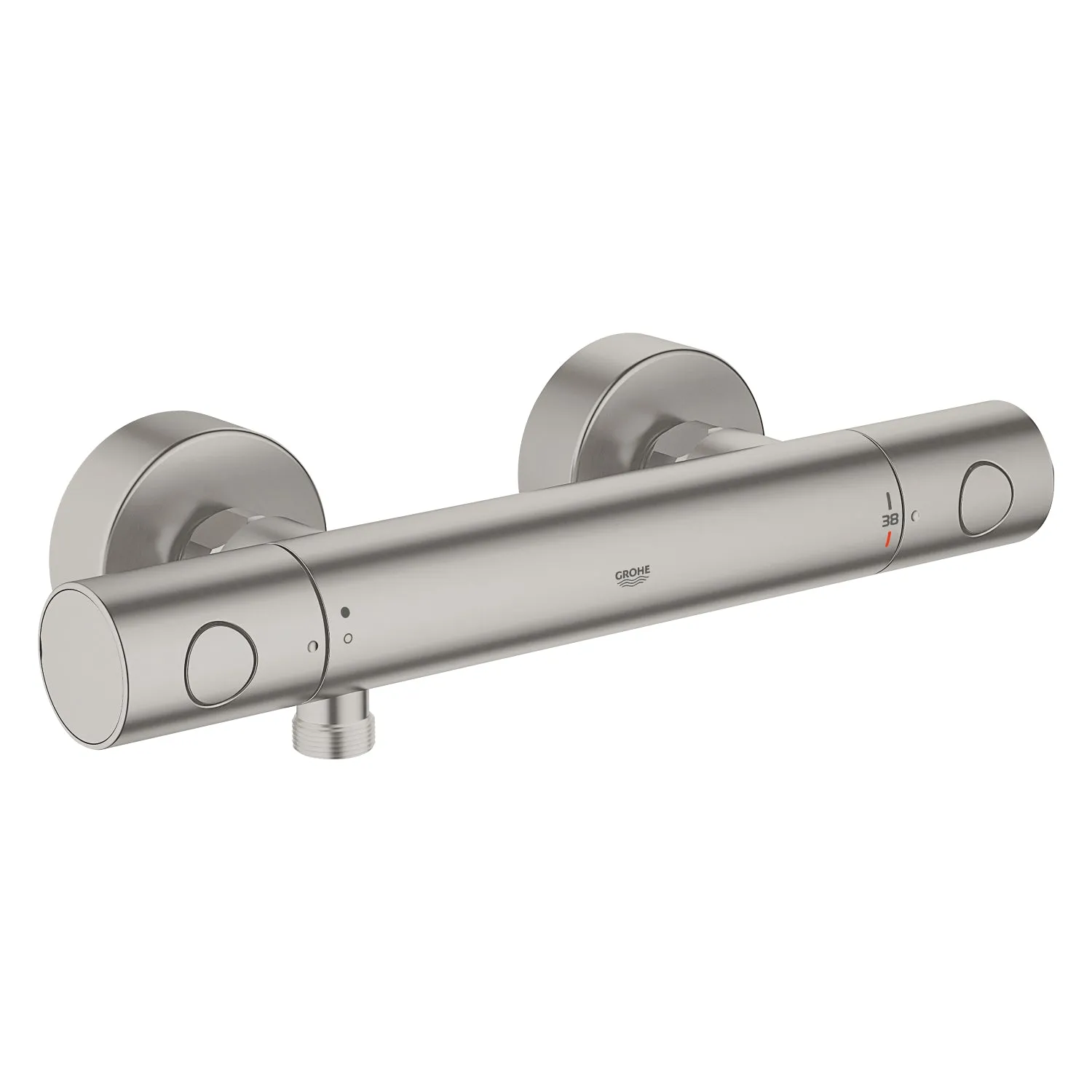 Grohe Wall Mounted Supersteel Grohtherm 1000 Cosmopolitan M Thermostatic shower mixer 1/2"