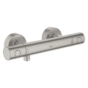 Grohe Wall Mounted Supersteel Grohtherm 1000 Cosmopolitan M Thermostatic shower mixer 1/2"