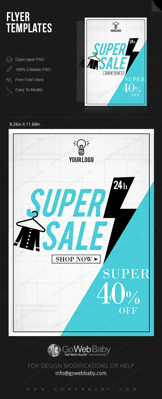 Hanger Icon super sale flyer for website marketing