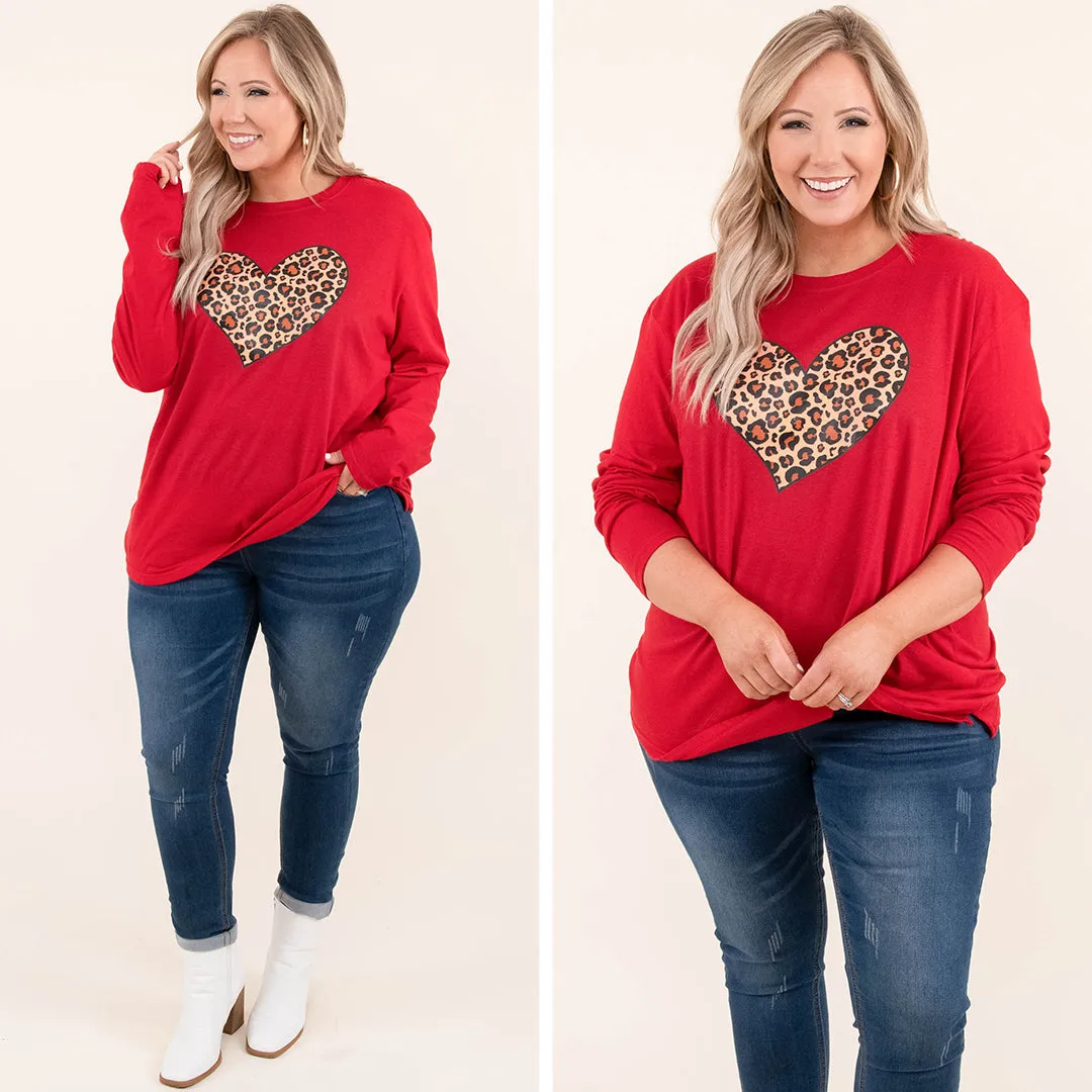 Happy Hearts Day Top, Jersey Red