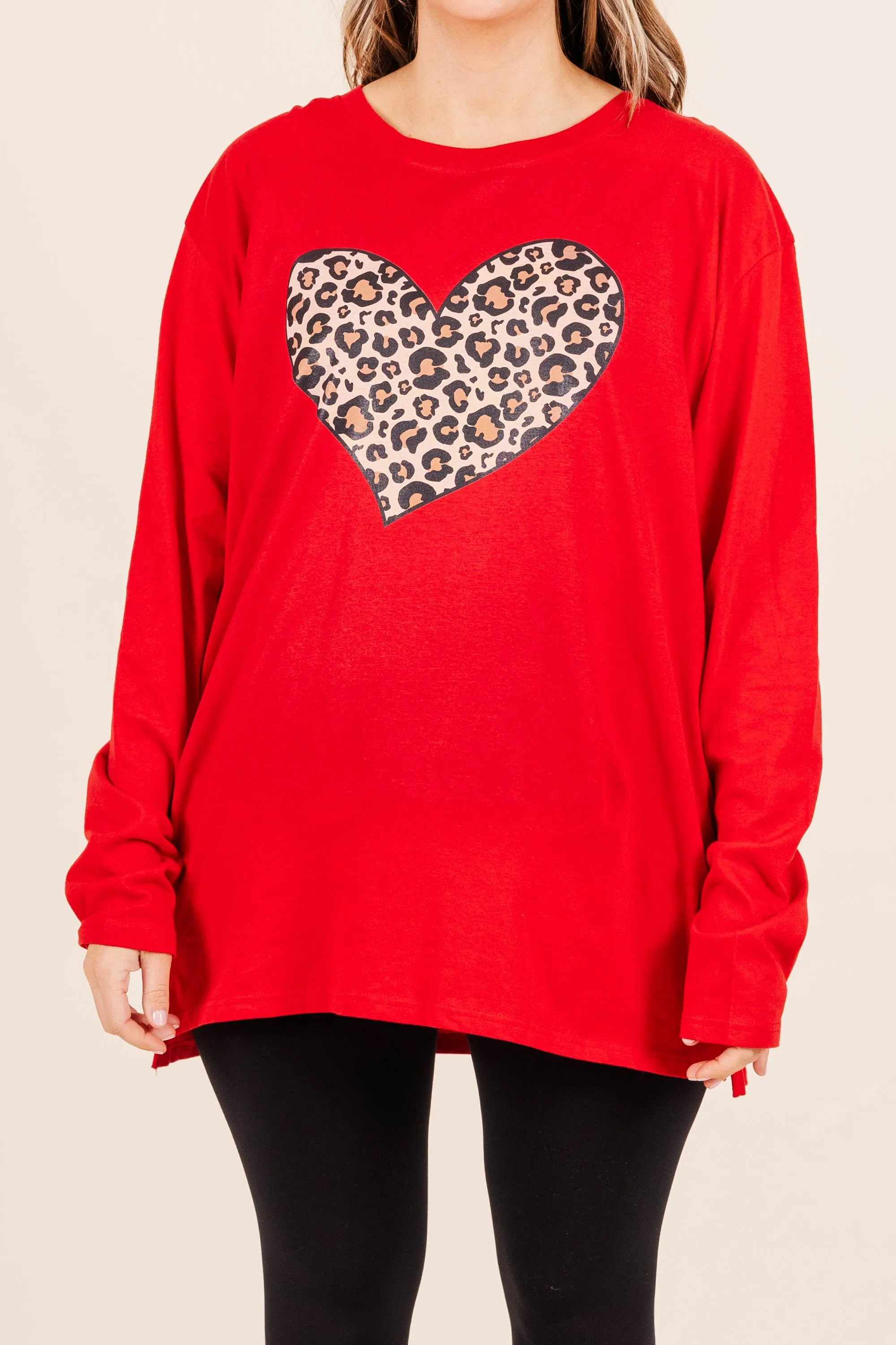 Happy Hearts Day Top, Jersey Red