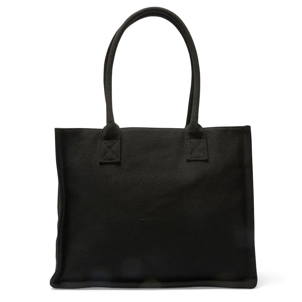 Hotel Tote in Black Multi Canvas