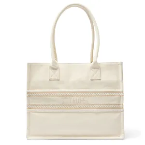 Hotel Tote in Ivory Multi Canvas