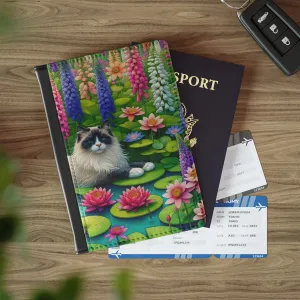July Birthday Flower - Cat Lover - Passport Cover