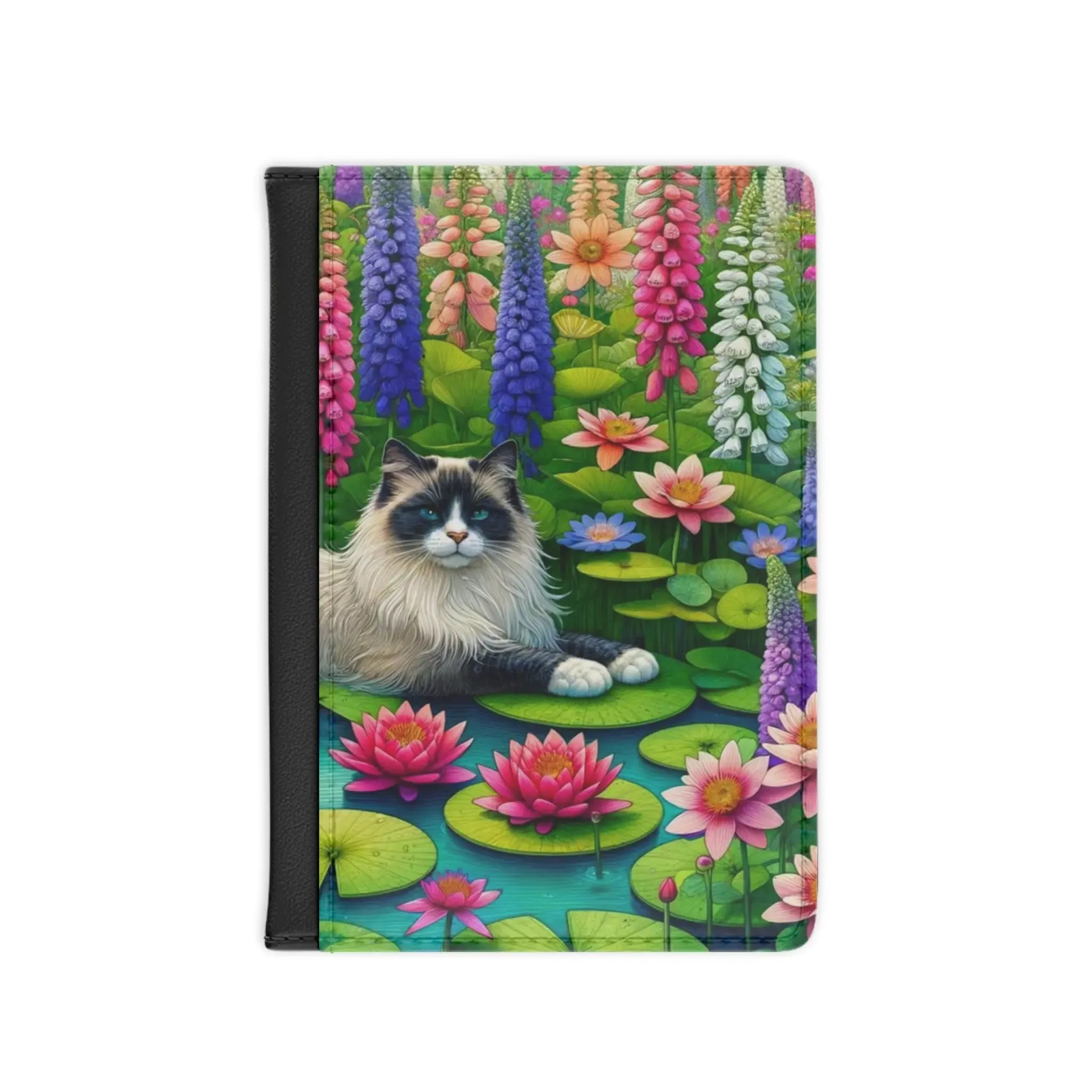 July Birthday Flower - Cat Lover - Passport Cover