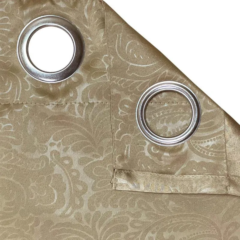 Kinaash Jacquard Curtain - Light Brown