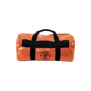 Klein Tools 5216V Duffel Bag, Water Resistant Lineman Bag, Orange/Black