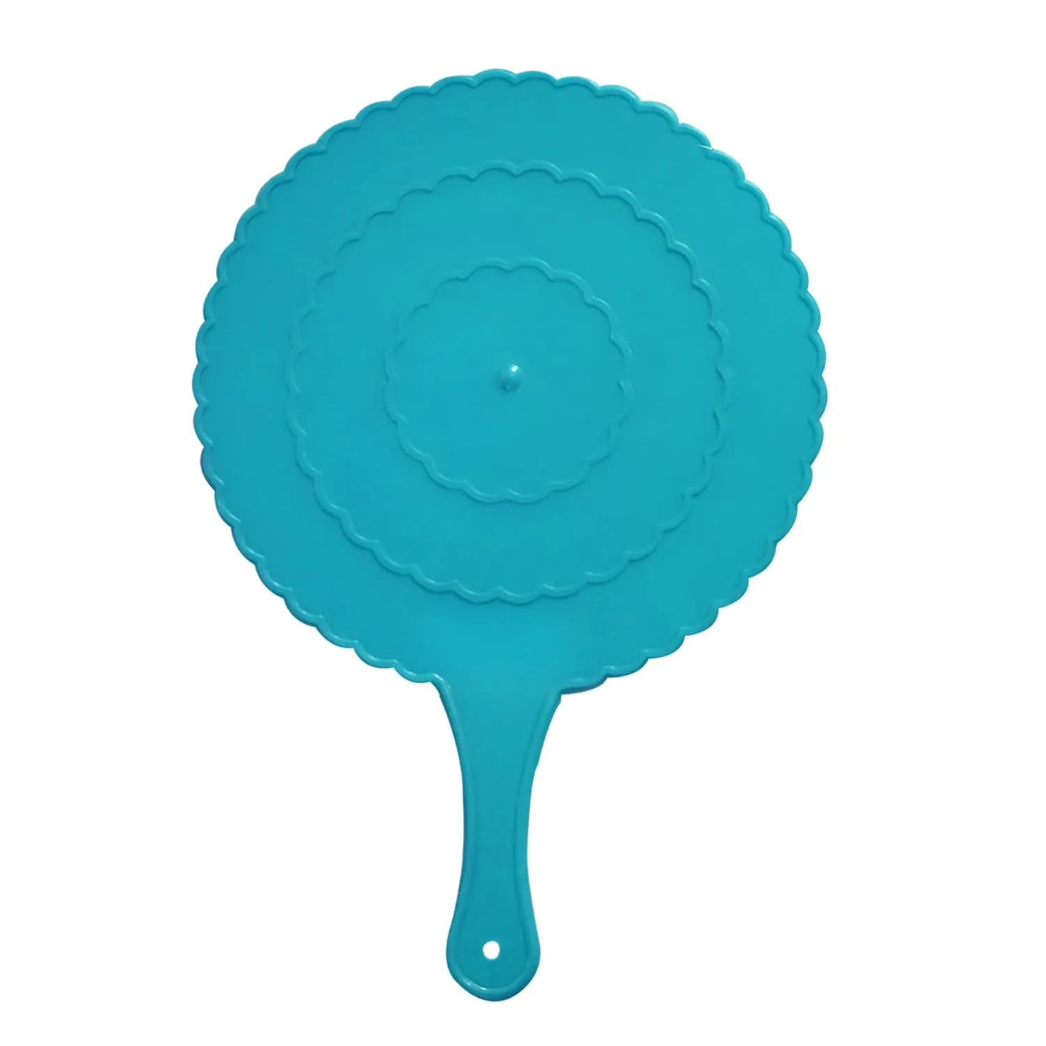 Kuber Industries Plastic Lightweight Handfan|Hath Pankha|Beejna for Natural Cooling Air Home Decor and Travel Useful, Pack of 2(Blue)