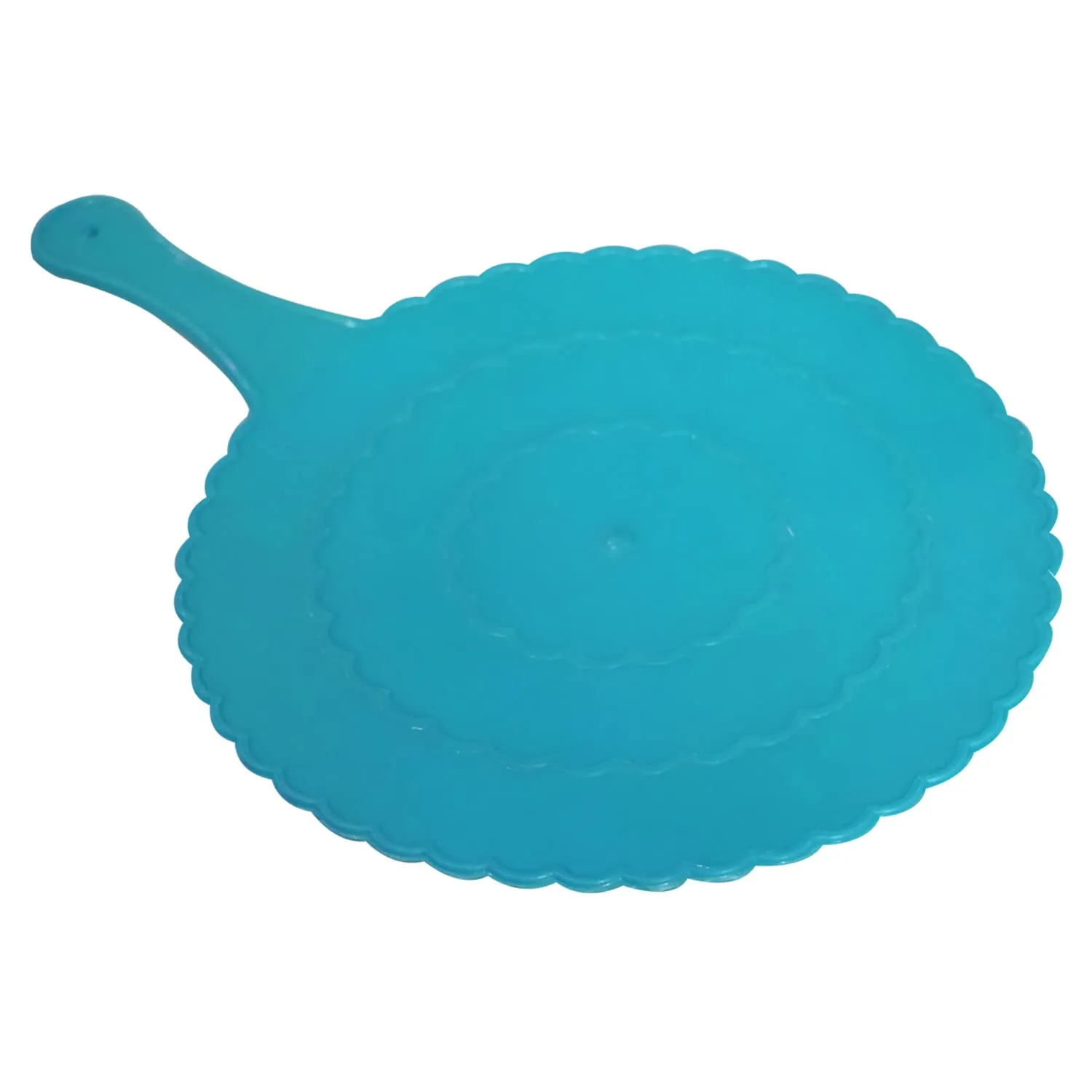 Kuber Industries Plastic Lightweight Handfan|Hath Pankha|Beejna for Natural Cooling Air Home Decor and Travel Useful, Pack of 2(Blue)
