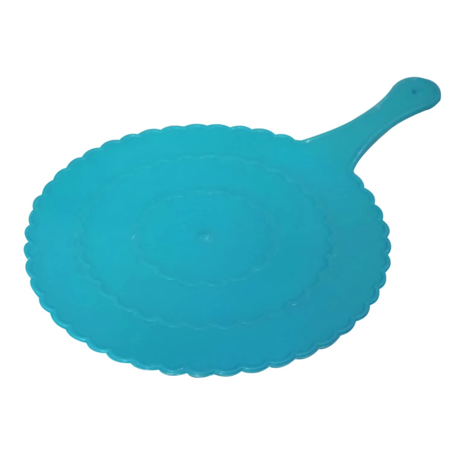 Kuber Industries Plastic Lightweight Handfan|Hath Pankha|Beejna for Natural Cooling Air Home Decor and Travel Useful, Pack of 2(Blue)