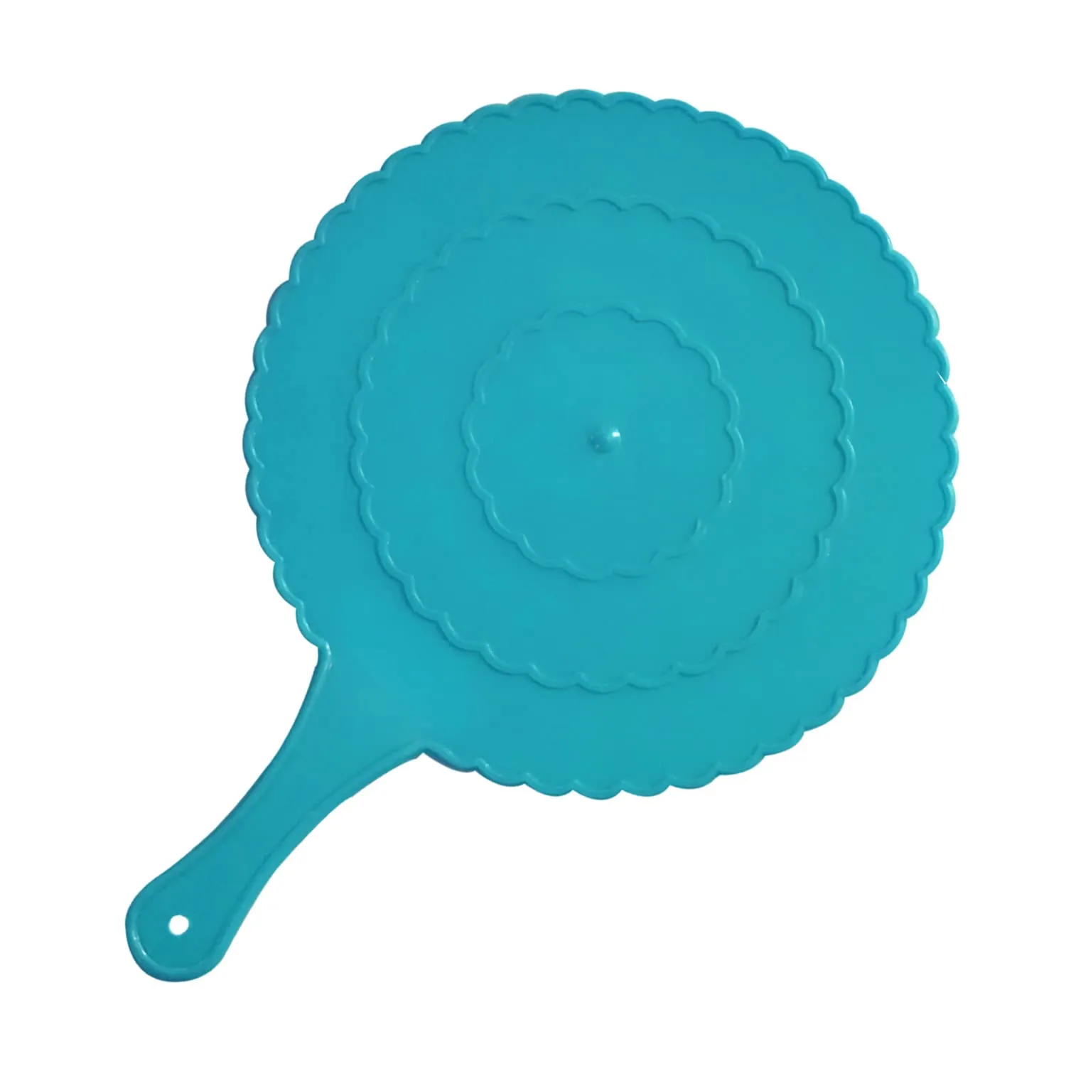 Kuber Industries Plastic Lightweight Handfan|Hath Pankha|Beejna for Natural Cooling Air Home Decor and Travel Useful, Pack of 2(Blue)