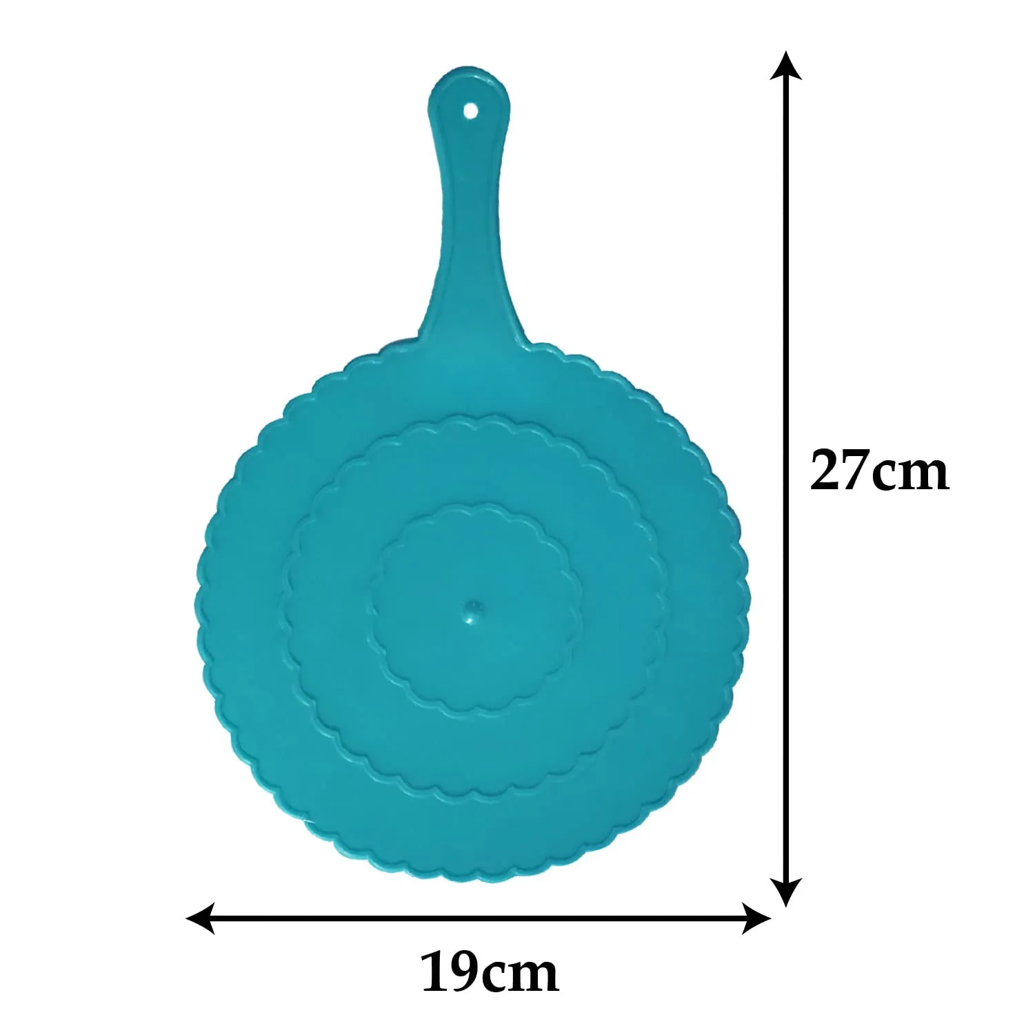 Kuber Industries Plastic Lightweight Handfan|Hath Pankha|Beejna for Natural Cooling Air Home Decor and Travel Useful, Pack of 2(Blue)