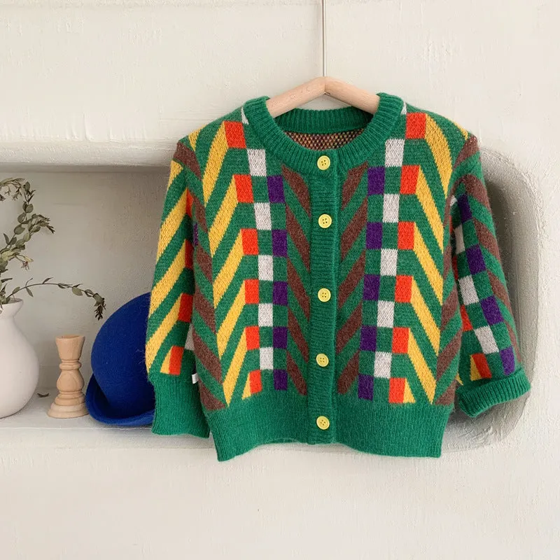 Larry Color Block Casual Cardigan