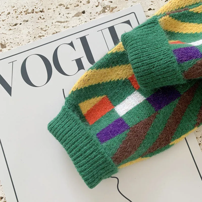 Larry Color Block Casual Cardigan