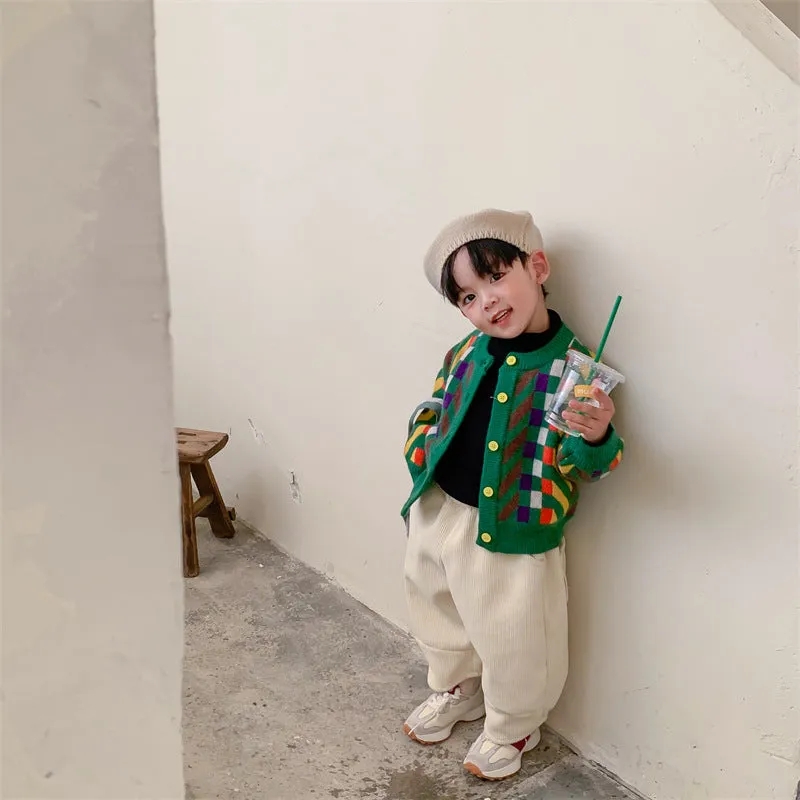 Larry Color Block Casual Cardigan