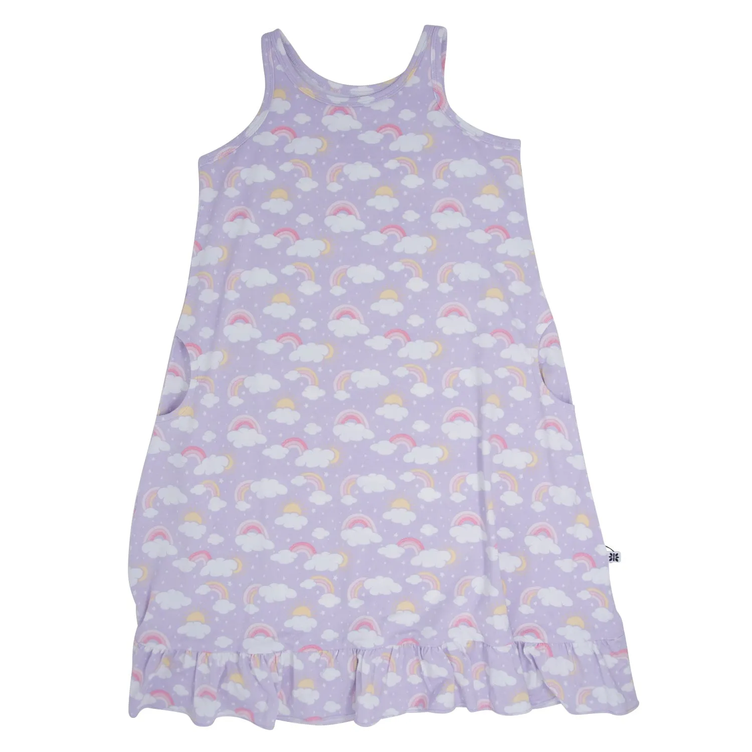 Lavender Rainbows and Clouds Summer Boho Dress
