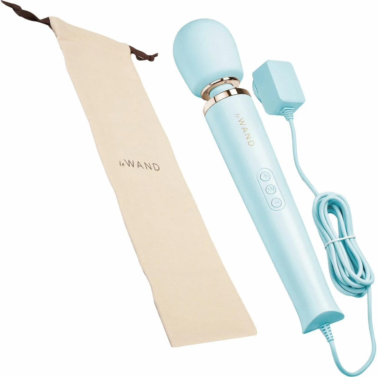 LE WAND - Powerful Plug-In Vibrating Wand Massager - Sky Blue
